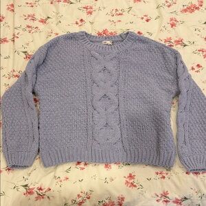 Garage Light Purple Cable Knit Sweater